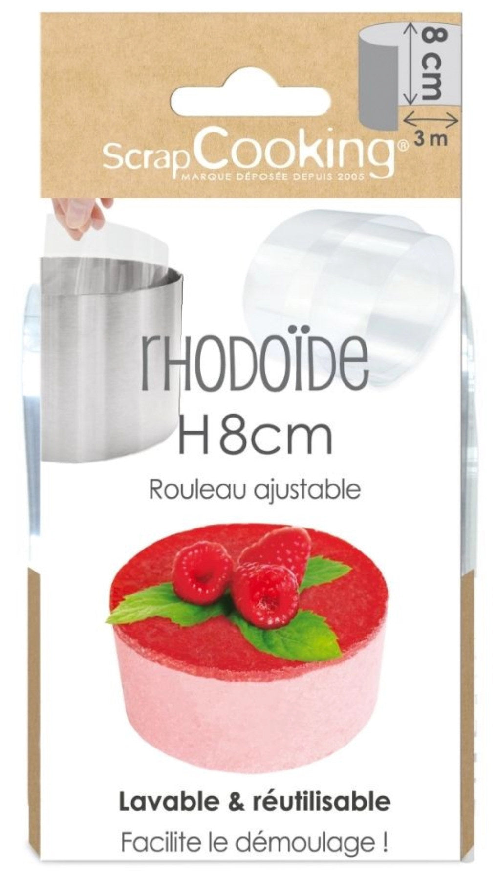Band wiederverwendbar Höhe 8cm × 3 m in Weiss präsentiert im Onlineshop von KAQTU Design AG. Küchenhelfer ist von Scrap Cooking