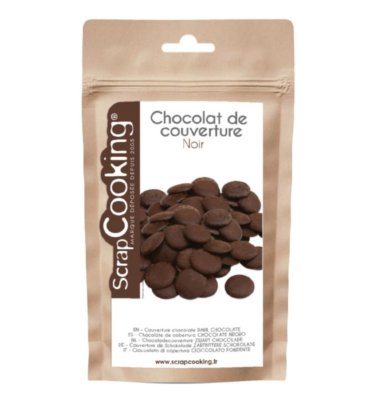 Schokoladenkouverture Noir 190g in Braun präsentiert im Onlineshop von KAQTU Design AG. Zutaten ist von Scrap Cooking