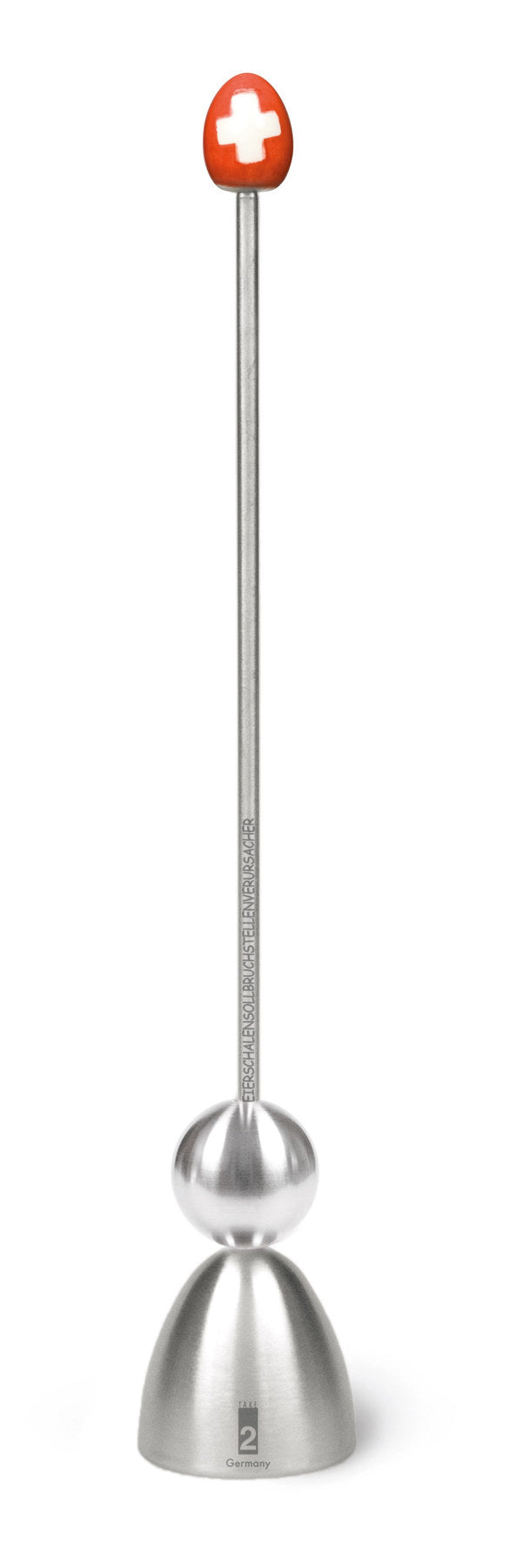 Clack Eieröffner Keramik-Ei, Schweiz in Silber präsentiert im Onlineshop von KAQTU Design AG. Flaschenöffner ist von Trend Design