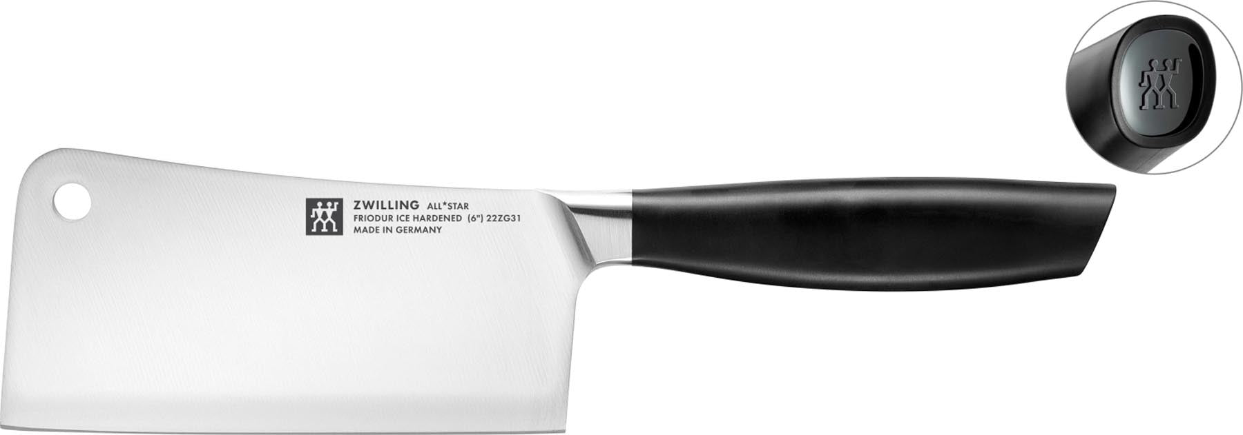 All Star Chin. Hackmesser 150 schwarz in Schwarz präsentiert im Onlineshop von KAQTU Design AG. Küchenmesser ist von Zwilling