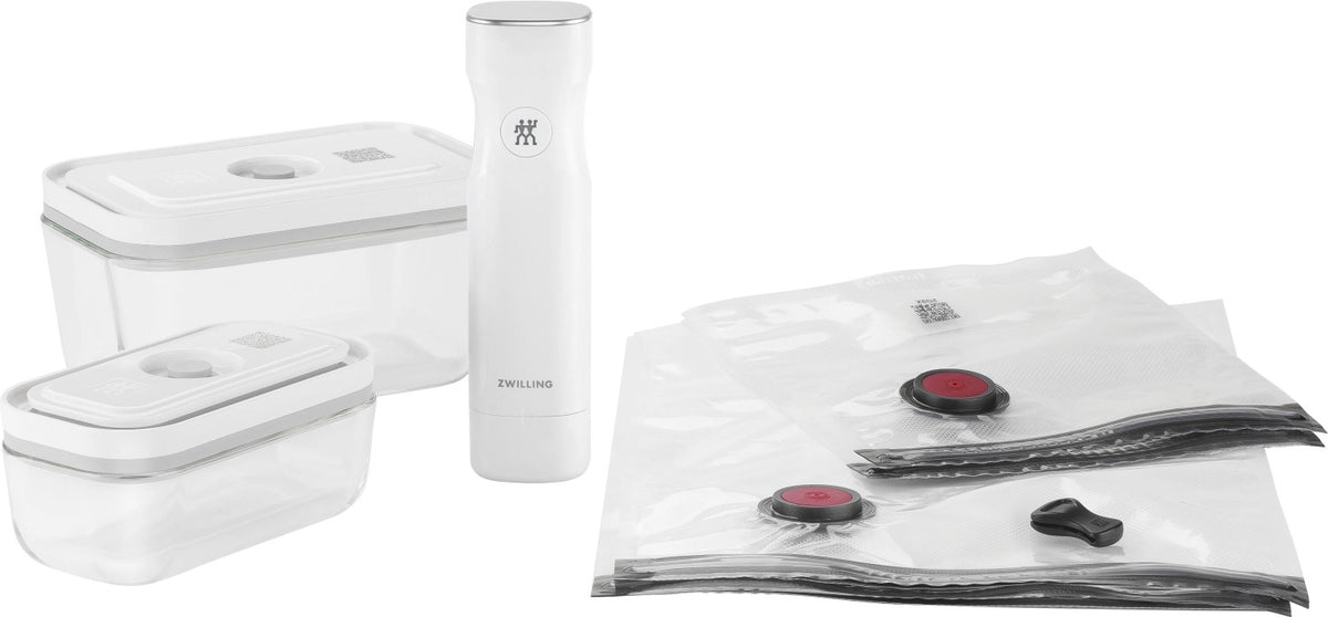 Vakuum Starterset, 7-tlg, Glas, Box S/M in Transparent präsentiert im Onlineshop von KAQTU Design AG. Aufbewahrungsdose ist von Zwilling Kitchen