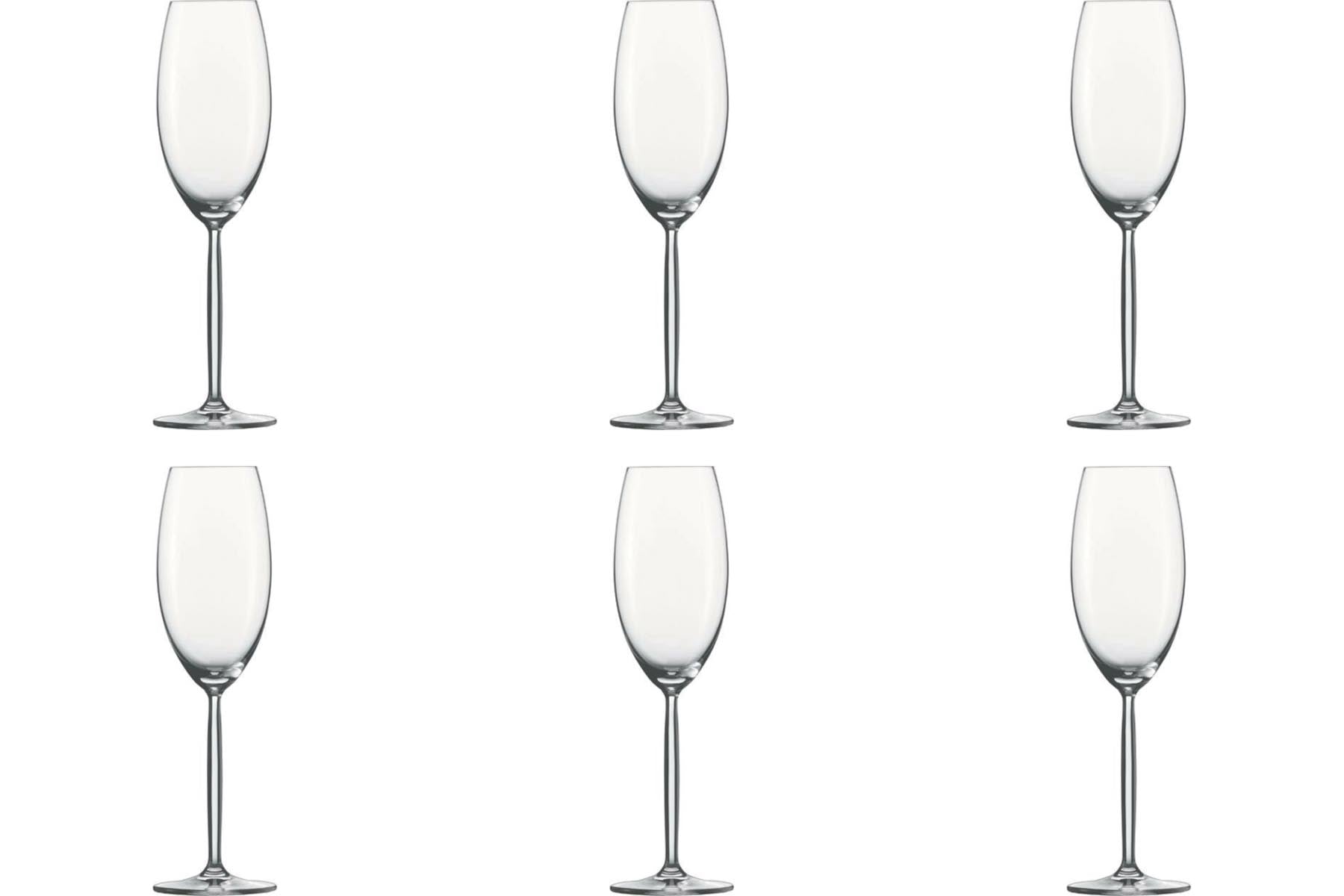6er Set Diva 77 Champagnerkelch 293ml in präsentiert im Onlineshop von KAQTU Design AG. Glas ist von Zwiesel