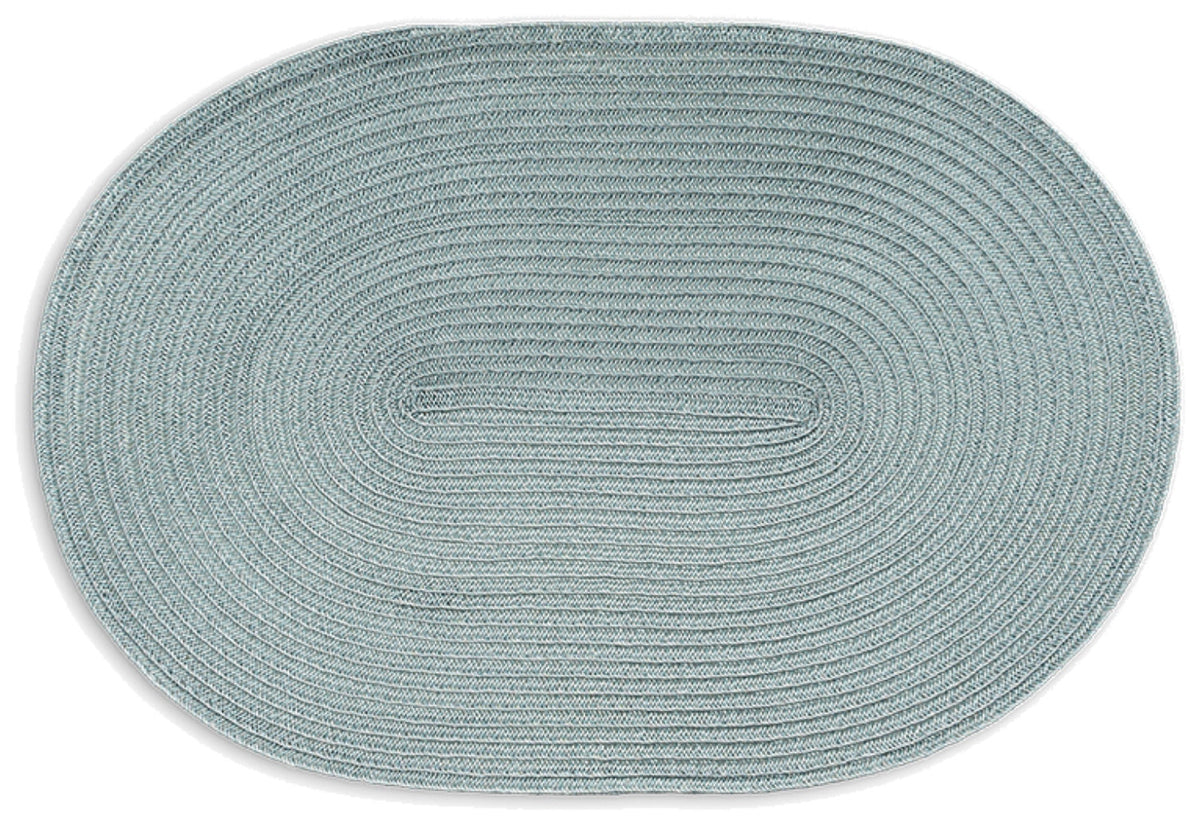 Tischset oval, graublau 45x31cm in Blau präsentiert im Onlineshop von KAQTU Design AG. Tischset ist von Continenta
