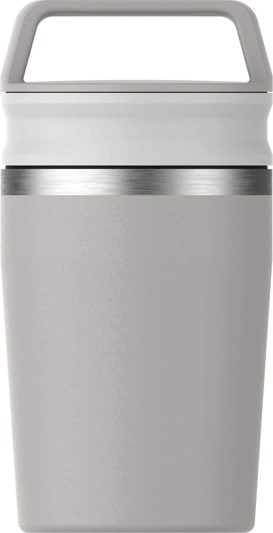 Praktischer und eleganter Stanley Café-To-Go Travel Mug 0.23l in modernem Ash-Grau, ideal für Kaffee und Tee unterwegs.
