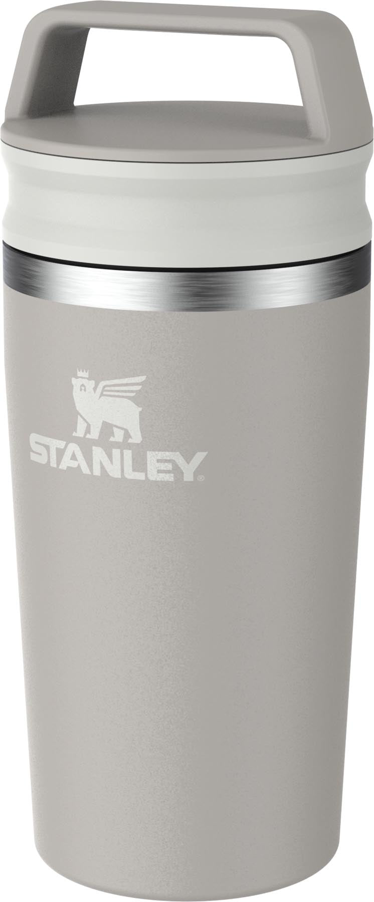 Stylischer Café-To-Go Travel Mug 0.35l in elegantem Ash-Grau von Stanley, ideal für unterwegs und perfekt für heiße Getränke.