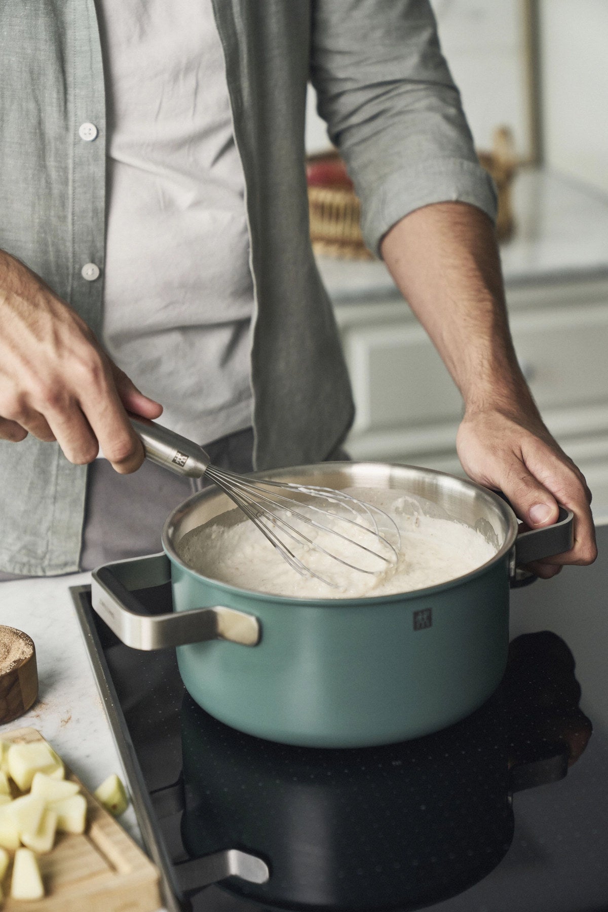 3tlg. Pure Kochgeschirrset Grün in Grün präsentiert im Onlineshop von KAQTU Design AG. ist von Zwilling