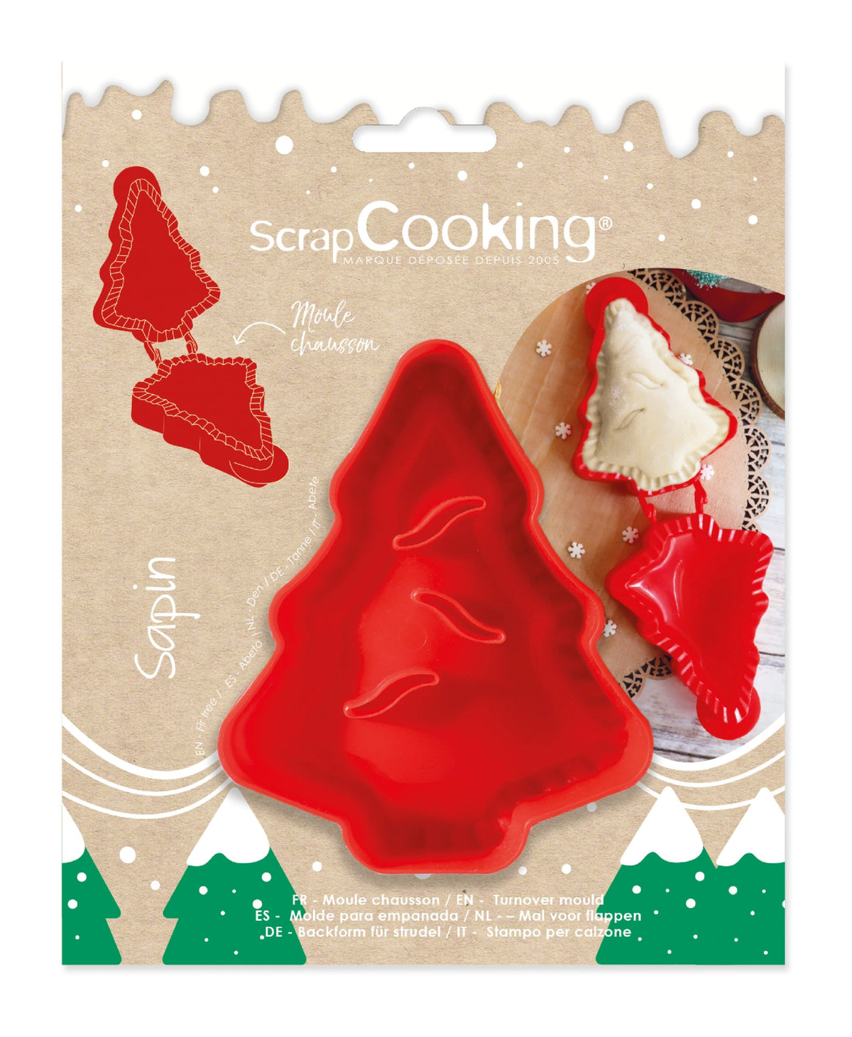 Teigformer Weihnachten Tannenbaum in Rot präsentiert im Onlineshop von KAQTU Design AG. Backform / Backblech ist von Scrap Cooking