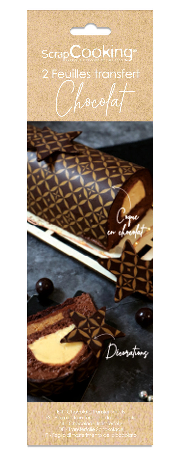 2er Set Transferbögen Couture Schokogeschmack gold in Braun präsentiert im Onlineshop von KAQTU Design AG. Zutaten ist von Scrap Cooking