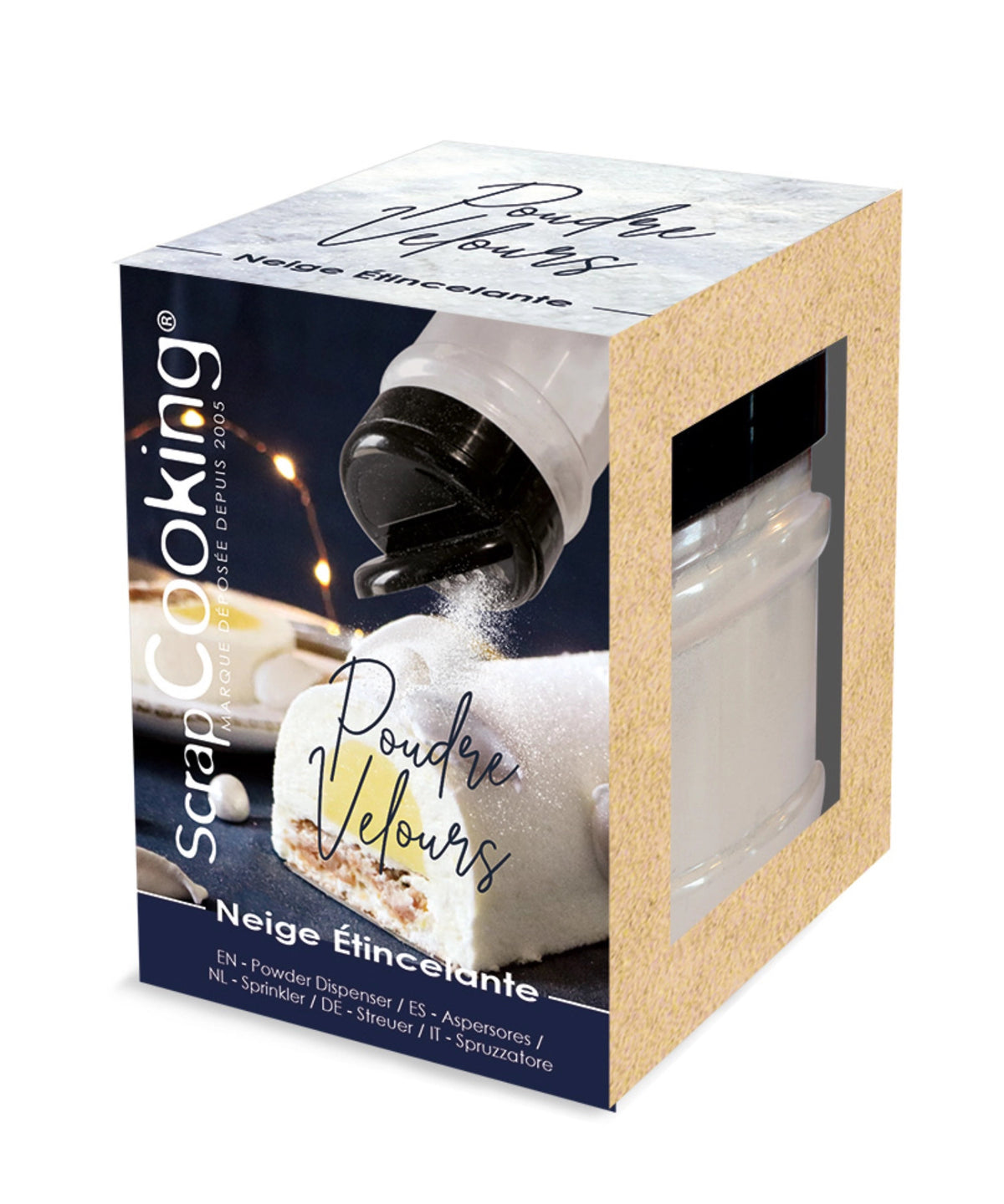 Farbpulver Schneepulver samtig glitzernd in Weiss präsentiert im Onlineshop von KAQTU Design AG. Zutaten ist von Scrap Cooking
