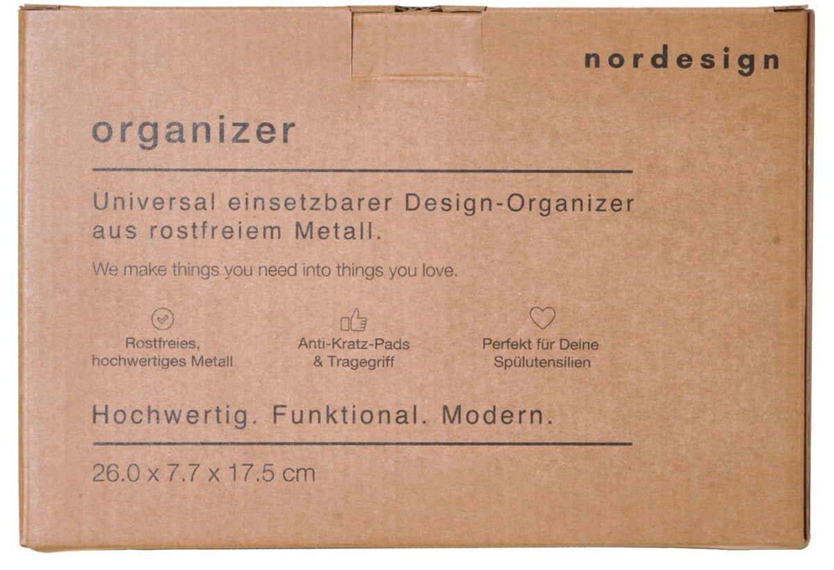 Spülbecken Organizer Deep Black in Schwarz präsentiert im Onlineshop von KAQTU Design AG. Küchenhelfer ist von Nordesign