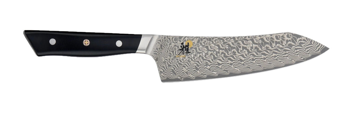 800 DP Rocking Santoku 18cm in Braun präsentiert im Onlineshop von KAQTU Design AG. Damastmesser ist von Miyabi