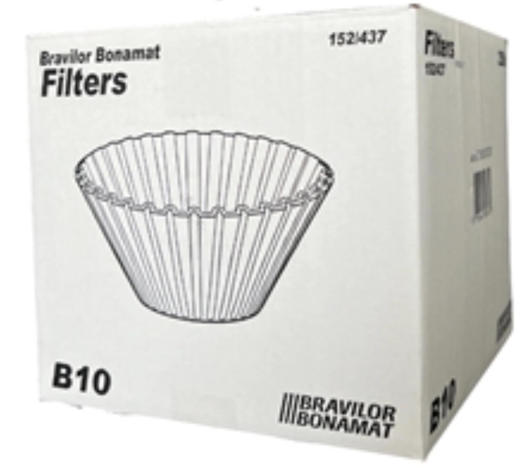 Hochwertiges Korbfilterpapier B 10 von Maison Truffe, 1 Karton mit 250 Stück, ideal für die Zubereitung von Kaffee und Tees.