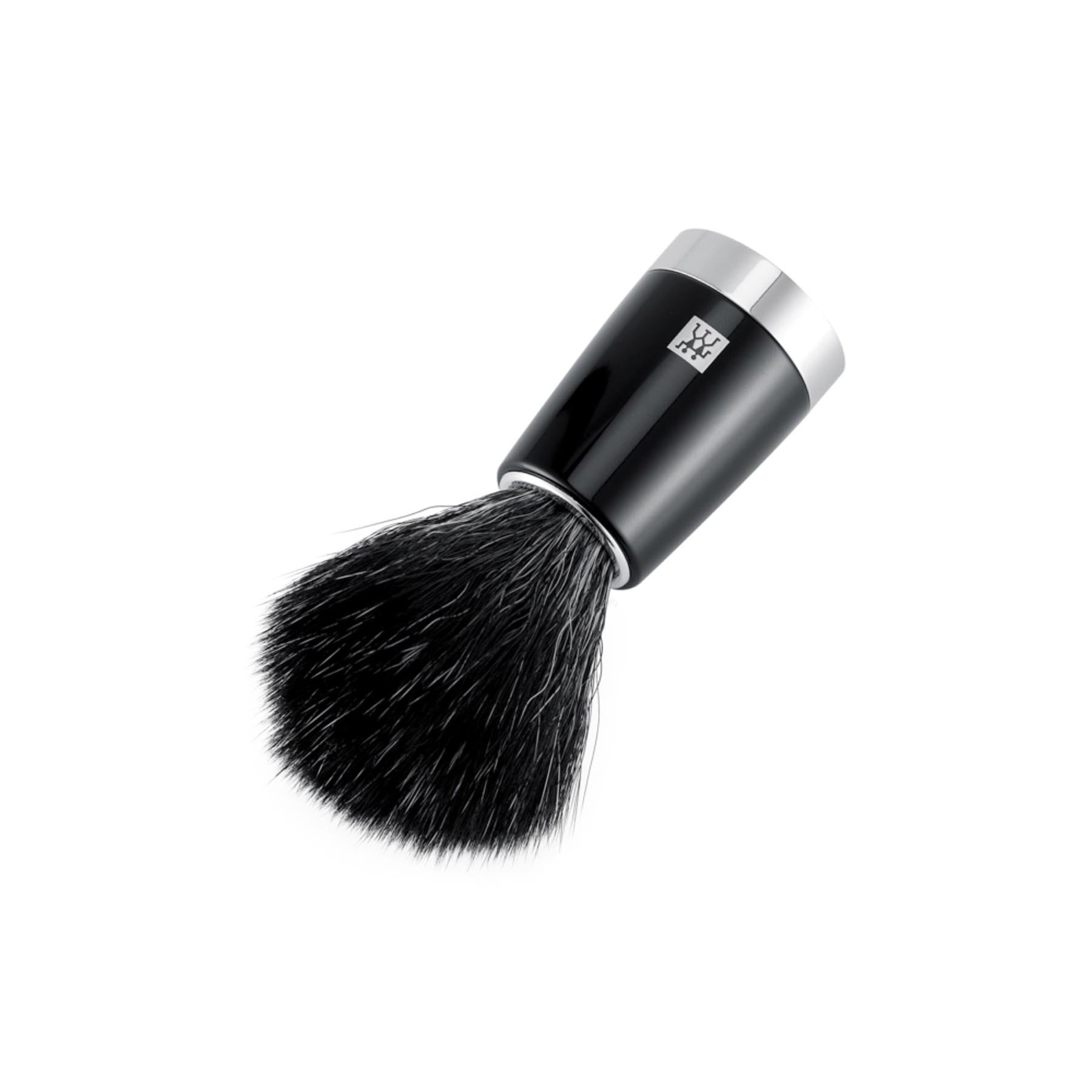 Hochwertiger schwarzer Rasierpinsel von Zwilling Beauty, perfekt für eine präzise Rasur und luxuriöse Pflegeerlebnisse.