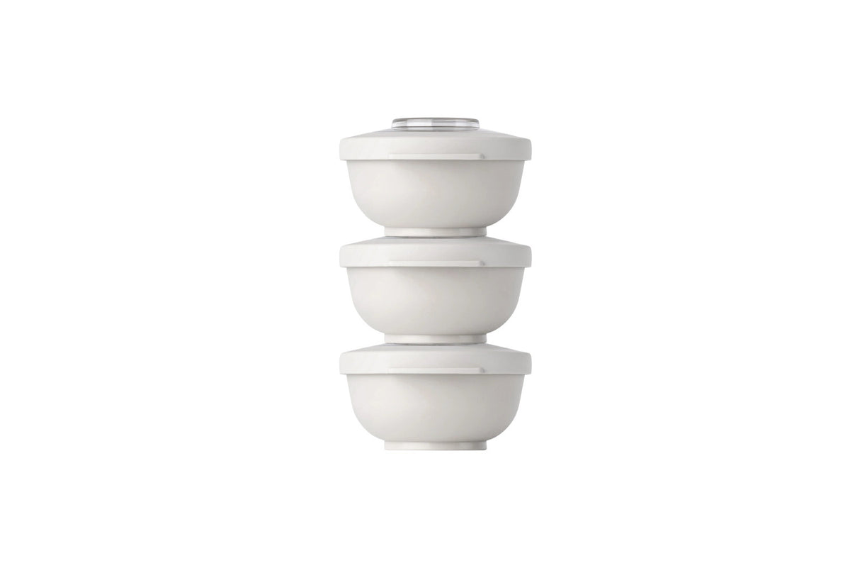 3er Set Tylla 200ml, 105x105x18cm oat in Weiss präsentiert im Onlineshop von KAQTU Design AG. Aufbewahrungsbehälter ist von Amuse