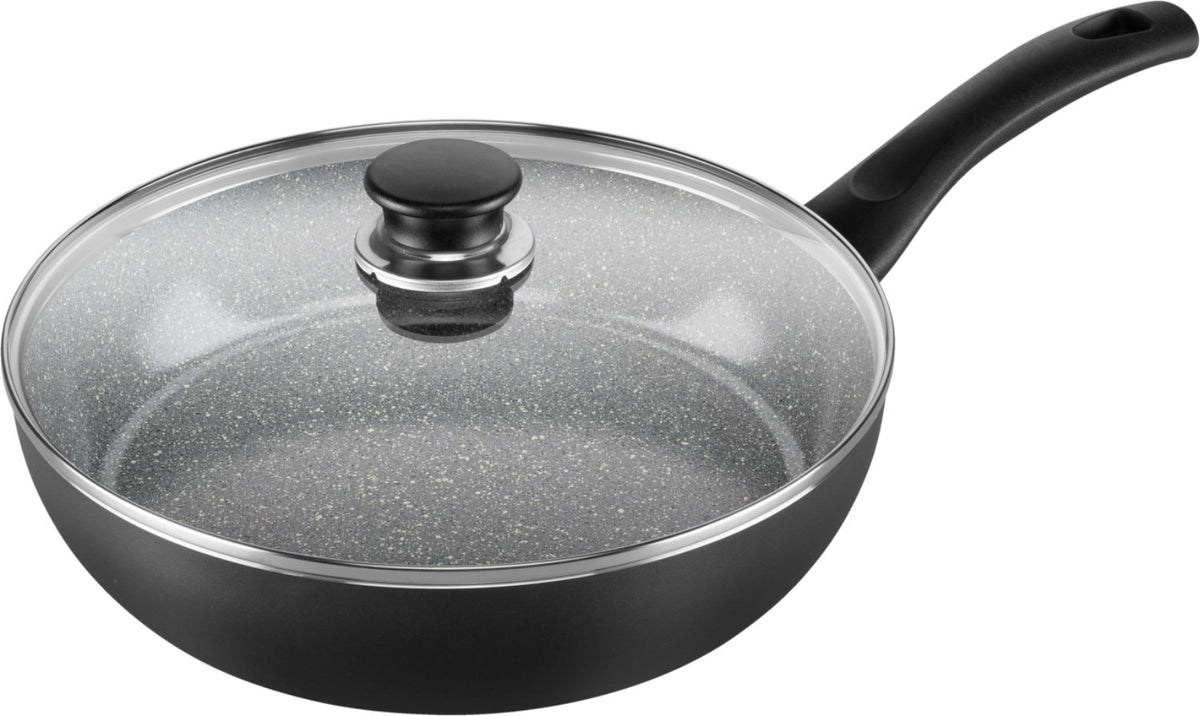 Bologna Ceramic Schmorpfanne mit Deckel 28cm in Schwarz präsentiert im Onlineshop von KAQTU Design AG. ist von Ballarini