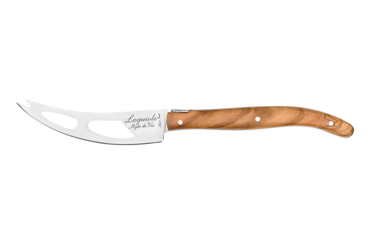 Laguiole Luxury Line Käsemesserset Olivenholz in Braun präsentiert im Onlineshop von KAQTU Design AG. Küchenmesser ist von Laguiole Style de Vie