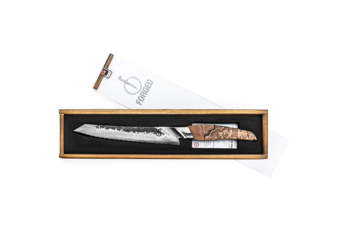 Katai Brotmesser 20cm in Gelb präsentiert im Onlineshop von KAQTU Design AG. Küchenmesser ist von Forged