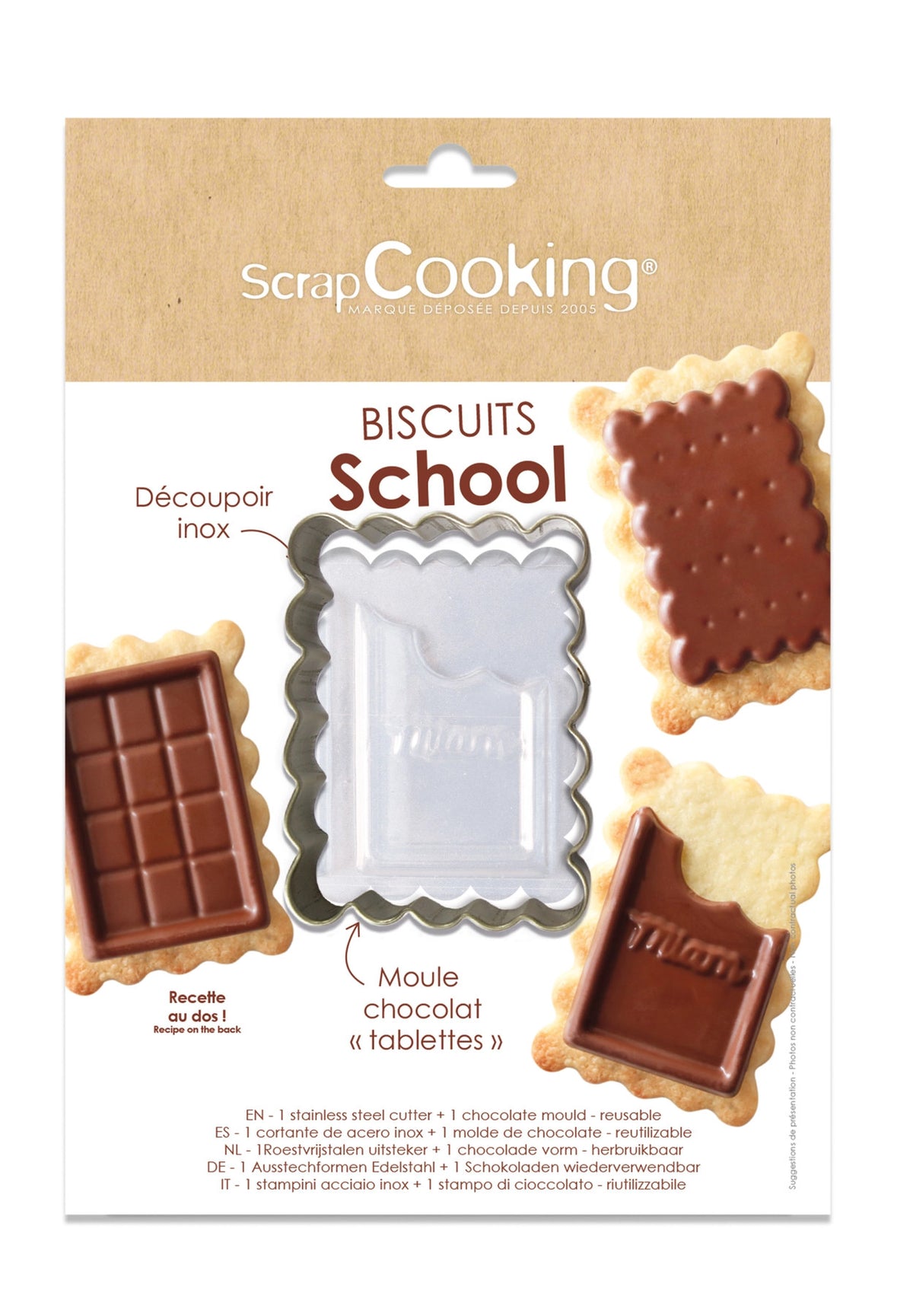 Ausstecher für Schokoladen Biskuits in Grau präsentiert im Onlineshop von KAQTU Design AG. Ausstecher ist von Scrap Cooking