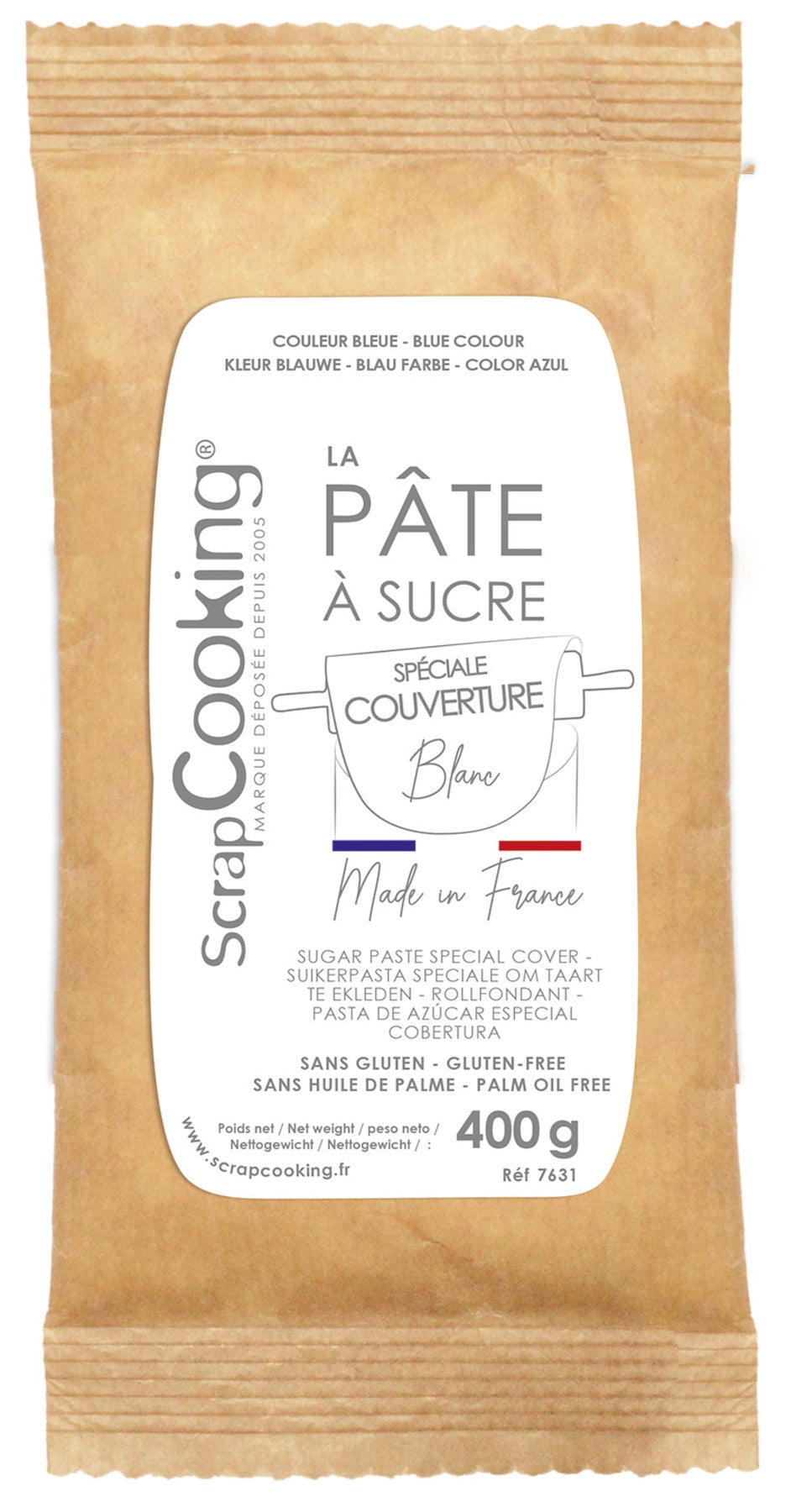 Rollfondant 400g weiss in Weiss präsentiert im Onlineshop von KAQTU Design AG. Zutaten ist von Scrap Cooking