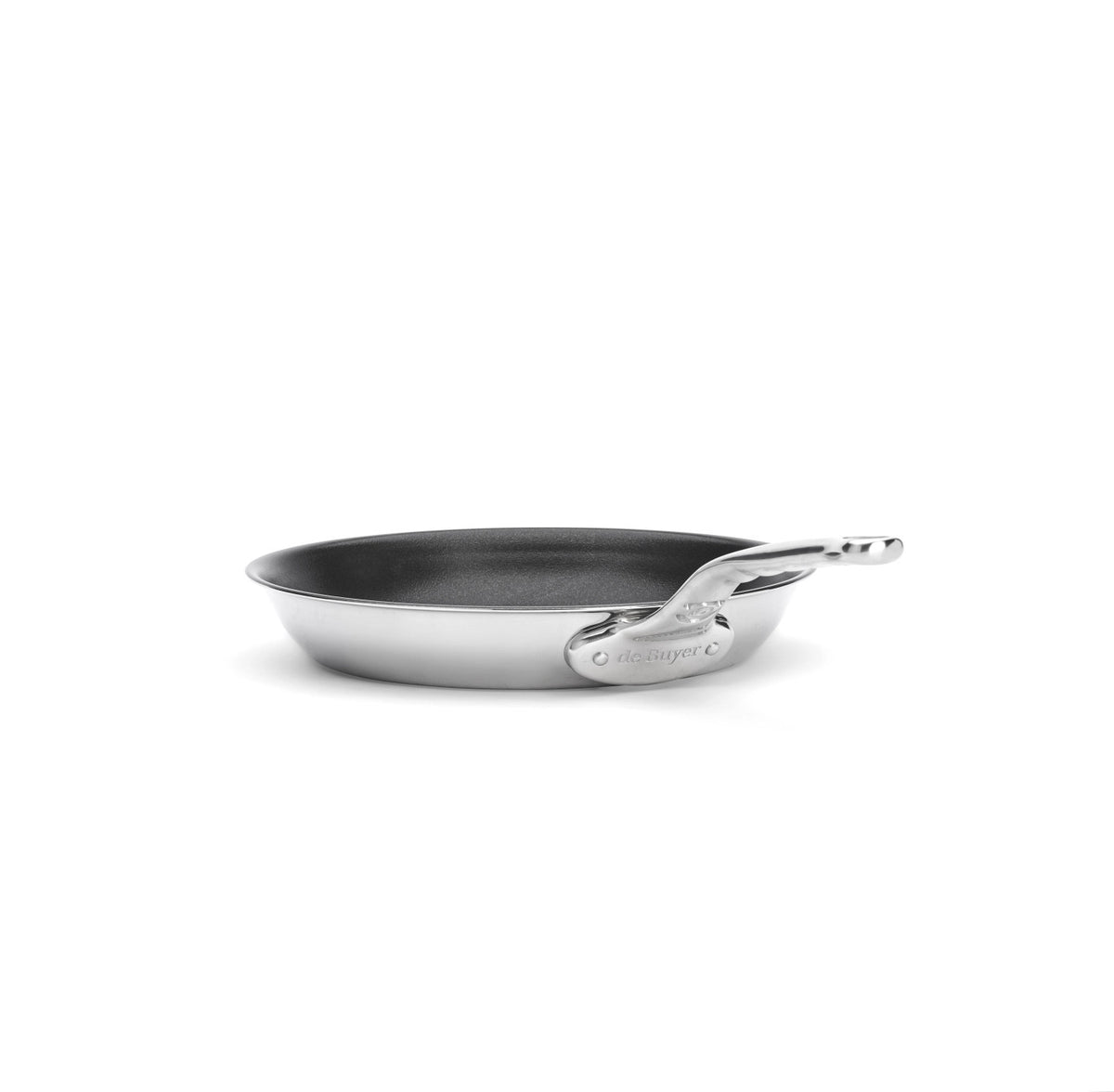 Affinity Bratpfanne D24cm Antihaftbeschichtung Edelstahl in Silber präsentiert im Onlineshop von KAQTU Design AG. Bratpfanne ist von de Buyer