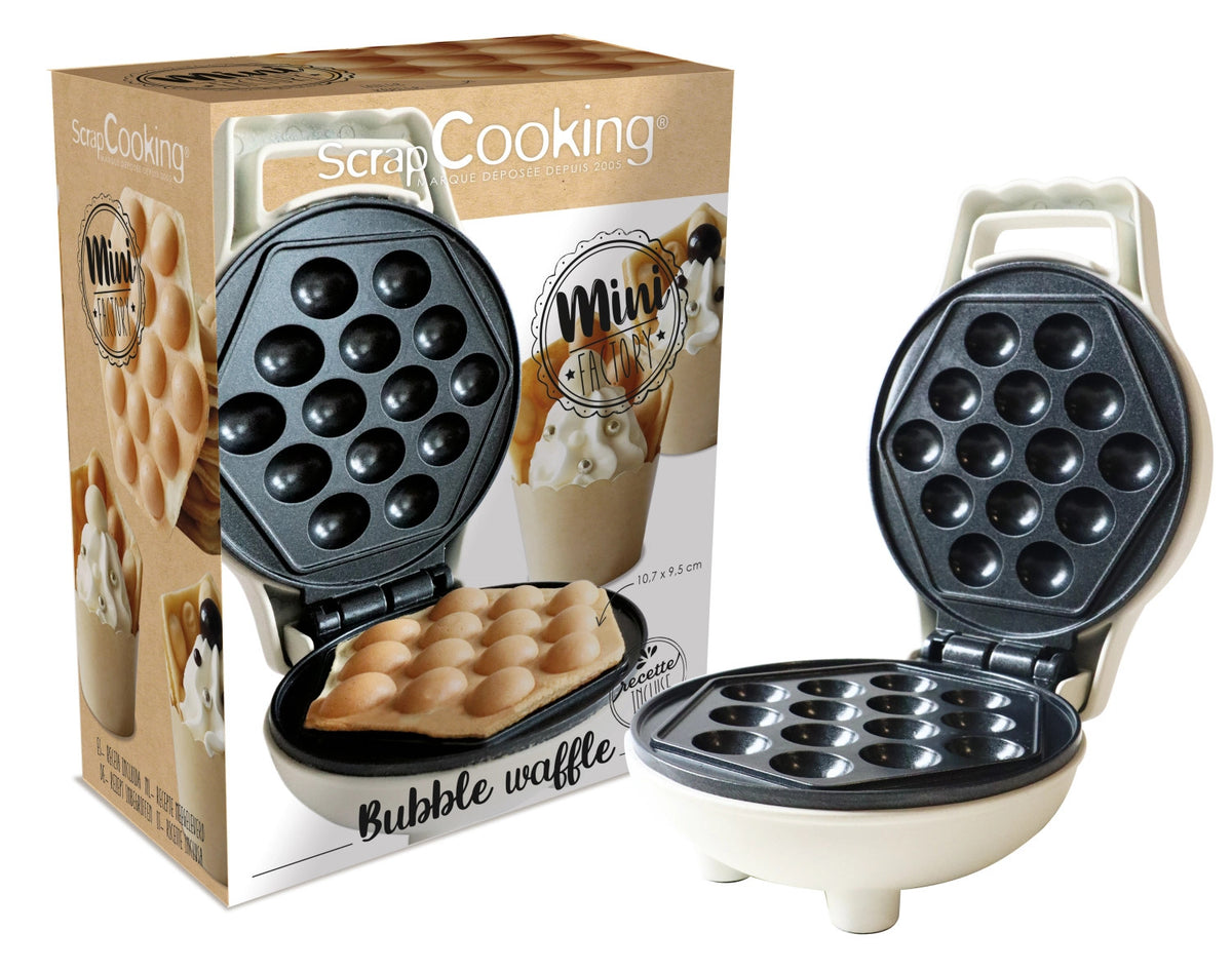 Waffeleisen Mini Bubble-Waffel Factory in Weiss präsentiert im Onlineshop von KAQTU Design AG. Küchengerät ist von Scrap Cooking