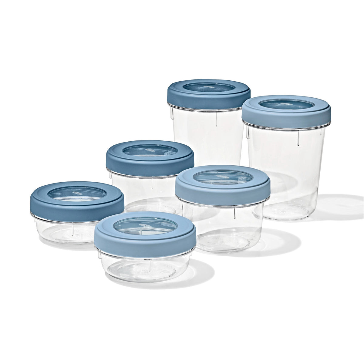 2er Set Good Grips Twist & Stack Aufbewahrungsbox 355ml in Transparent präsentiert im Onlineshop von KAQTU Design AG. Aufbewahrungsbehälter ist von OXO