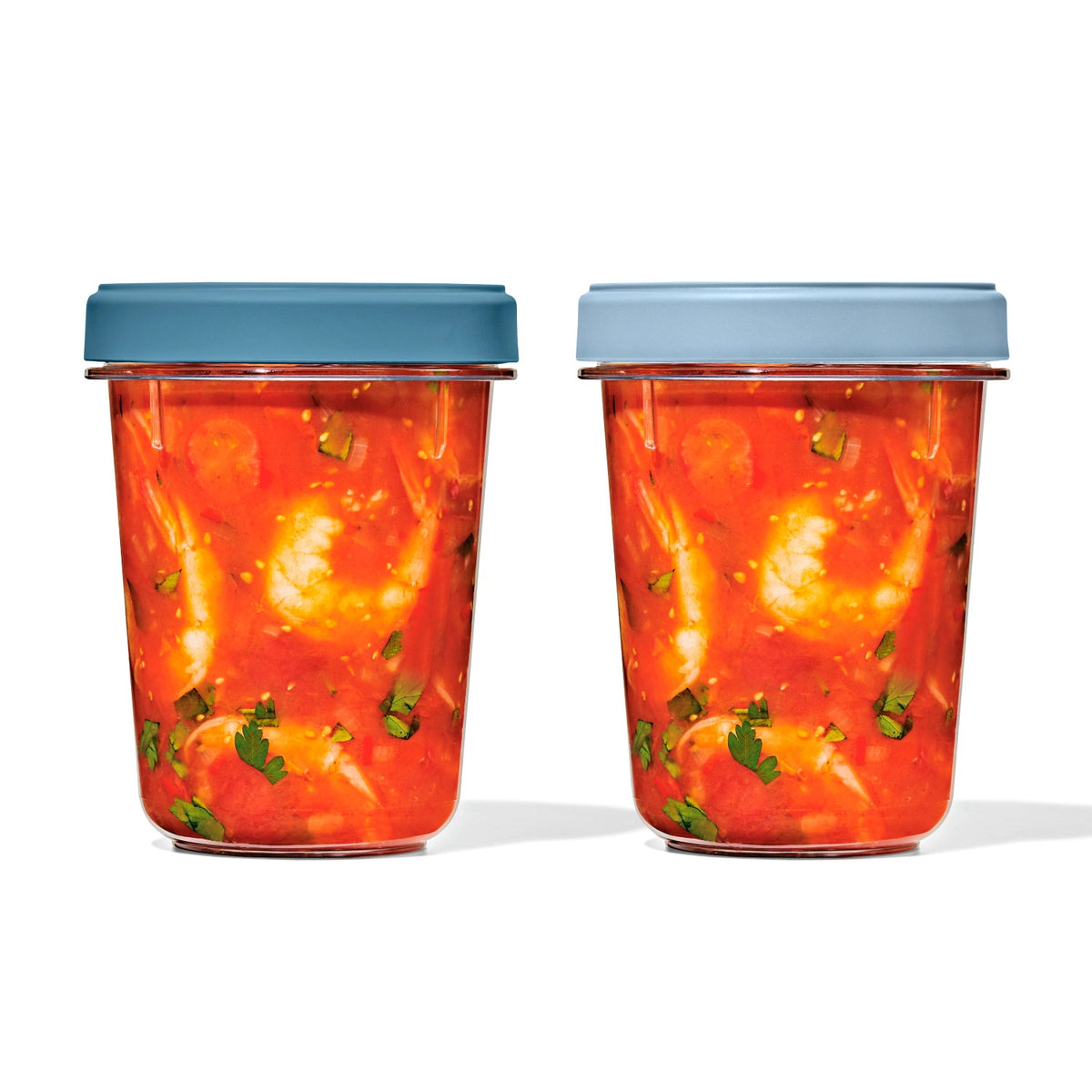 2er Set Good Grips Twist & Stack Aufbewahrungsbox 900ml in Transparent präsentiert im Onlineshop von KAQTU Design AG. Aufbewahrungsbehälter ist von OXO