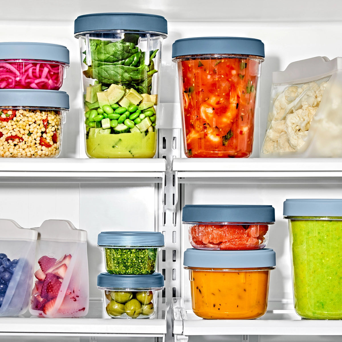 2er Set Good Grips Twist & Stack Aufbewahrungsbox 900ml in Transparent präsentiert im Onlineshop von KAQTU Design AG. Aufbewahrungsbehälter ist von OXO