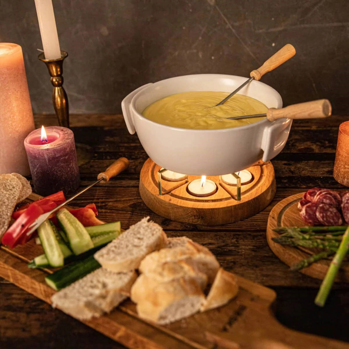 Candle Light Fondue Twinkle 1.6lt in Weiss präsentiert im Onlineshop von KAQTU Design AG. Geschirr ist von Boska