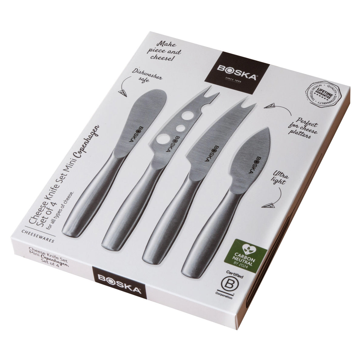 Käsemesser-Set Mini Copenhagen silber Edelstahl 176x146x21mm in Silber präsentiert im Onlineshop von KAQTU Design AG. Küchenmesser ist von Boska