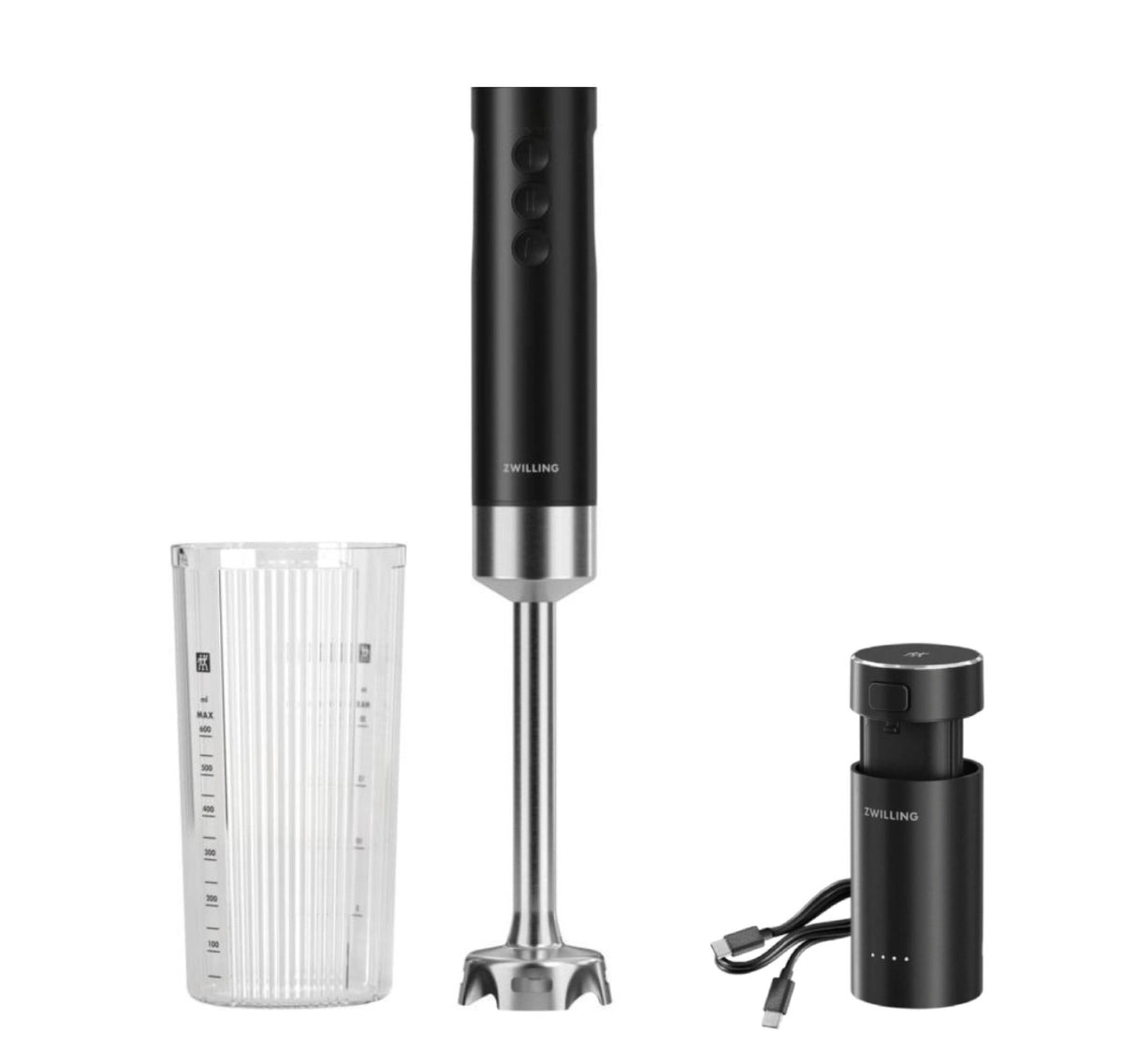 Xtend Akku Stabmixer Starter Set in Schwarz präsentiert im Onlineshop von KAQTU Design AG. Küchengerät ist von Zwilling