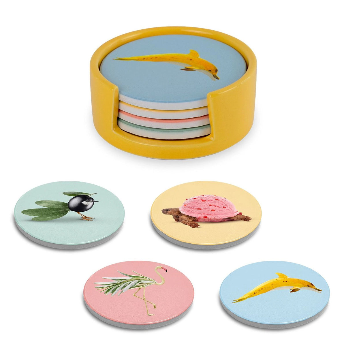 4er Set Untersetzter assortiert in Mehrfarbig präsentiert im Onlineshop von KAQTU Design AG. Pfannenuntersatz ist von Easy Life