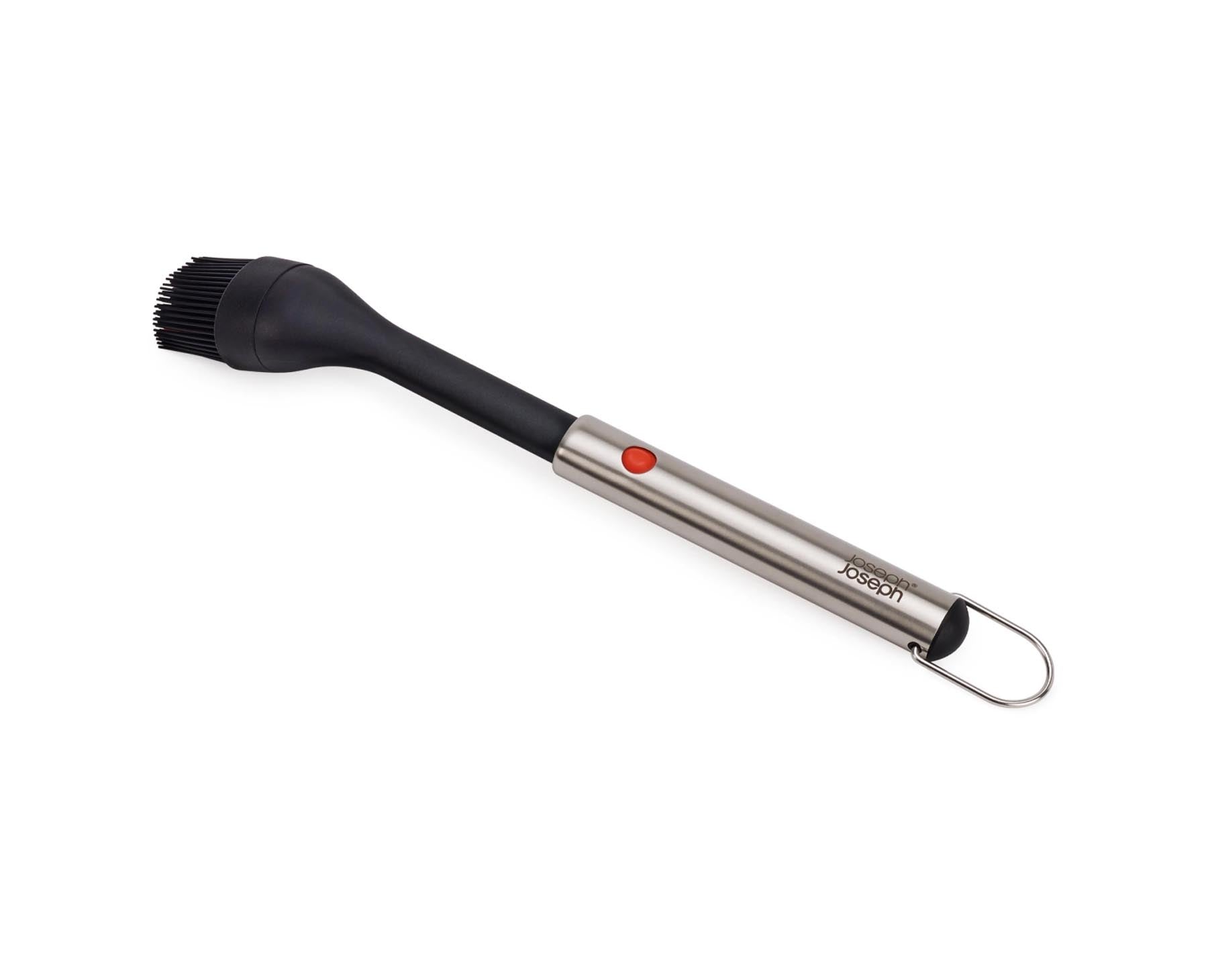Praktischer Grillpinsel von Joseph Joseph mit flexiblem, einziehbarem Silikonkopf, perfekt für präzises Marinieren und Grillen.