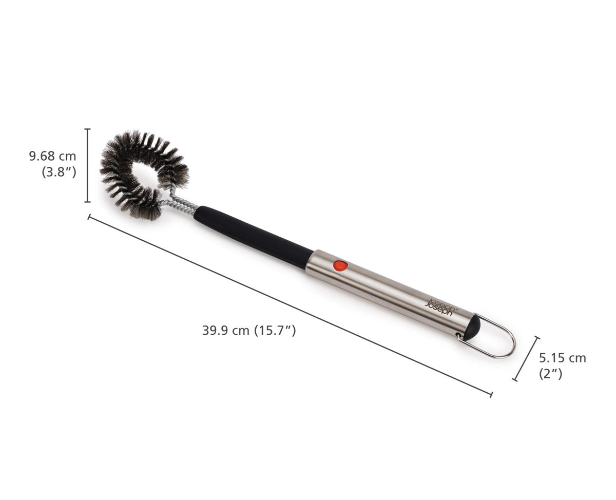 GrillOut BBQ Reinigungsbürste einziehbarer Kopf 39.9-32cm in Silber präsentiert im Onlineshop von KAQTU Design AG. Grillbürsten ist von Joseph Joseph