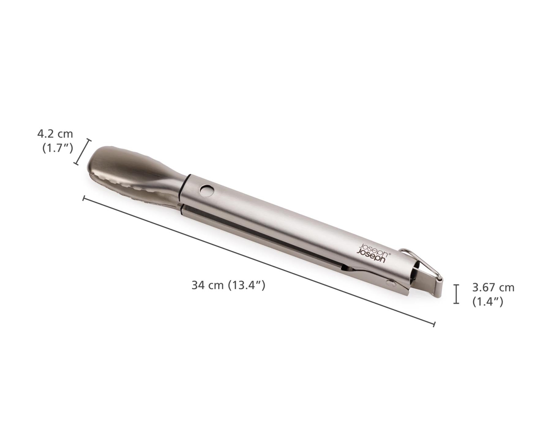 Elegante Grillzange aus Edelstahl mit verstellbarem Kopf, perfekt für das Wenden und Servieren von Grillgut bei jedem BBQ.