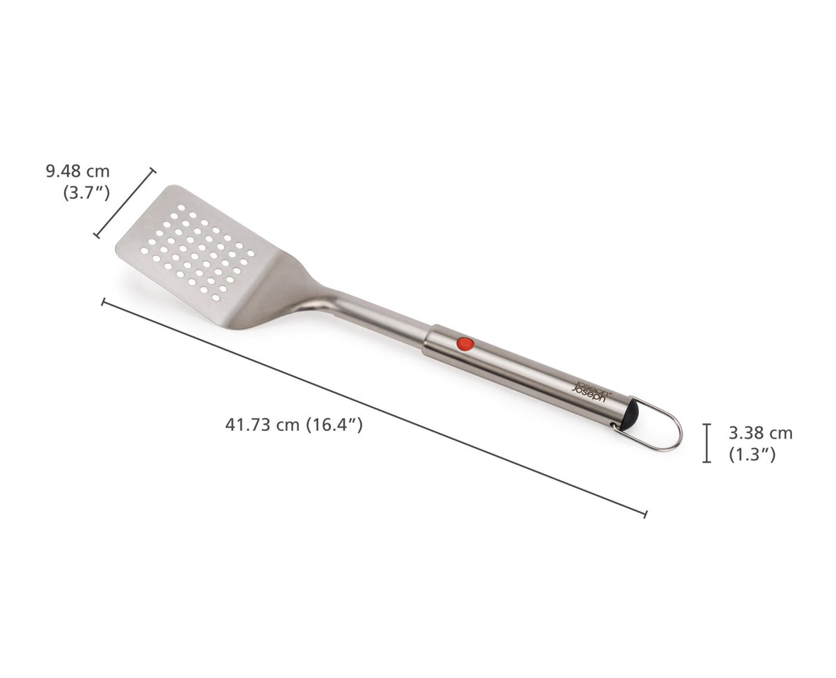 GrillOut BBQ Wender einziehbarer Kopf Edelstahl 41.7-34.5cm in Silber präsentiert im Onlineshop von KAQTU Design AG. Grillbesteck ist von Joseph Joseph