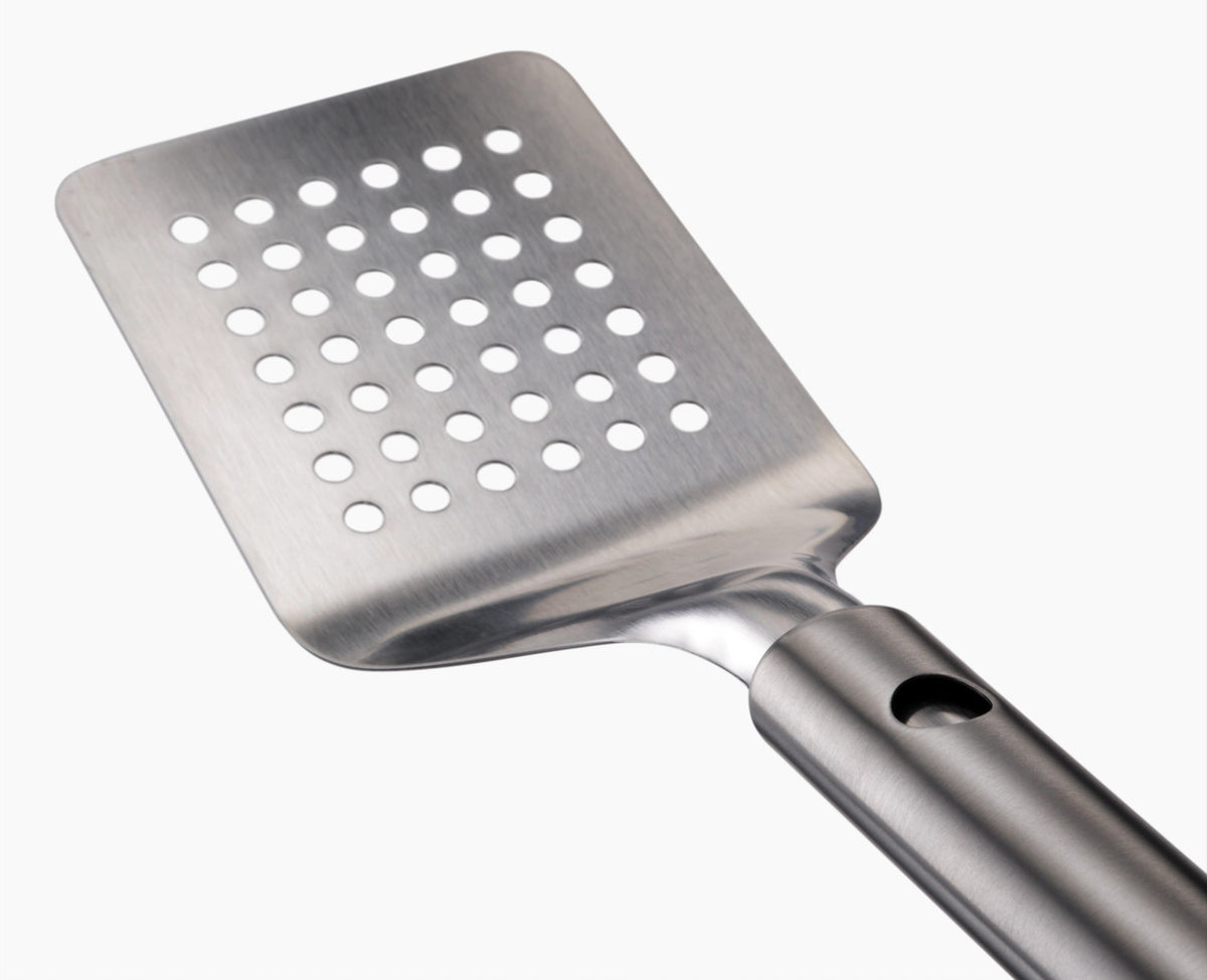 GrillOut BBQ Wender einziehbarer Kopf Edelstahl 41.7-34.5cm in Silber präsentiert im Onlineshop von KAQTU Design AG. Grillbesteck ist von Joseph Joseph