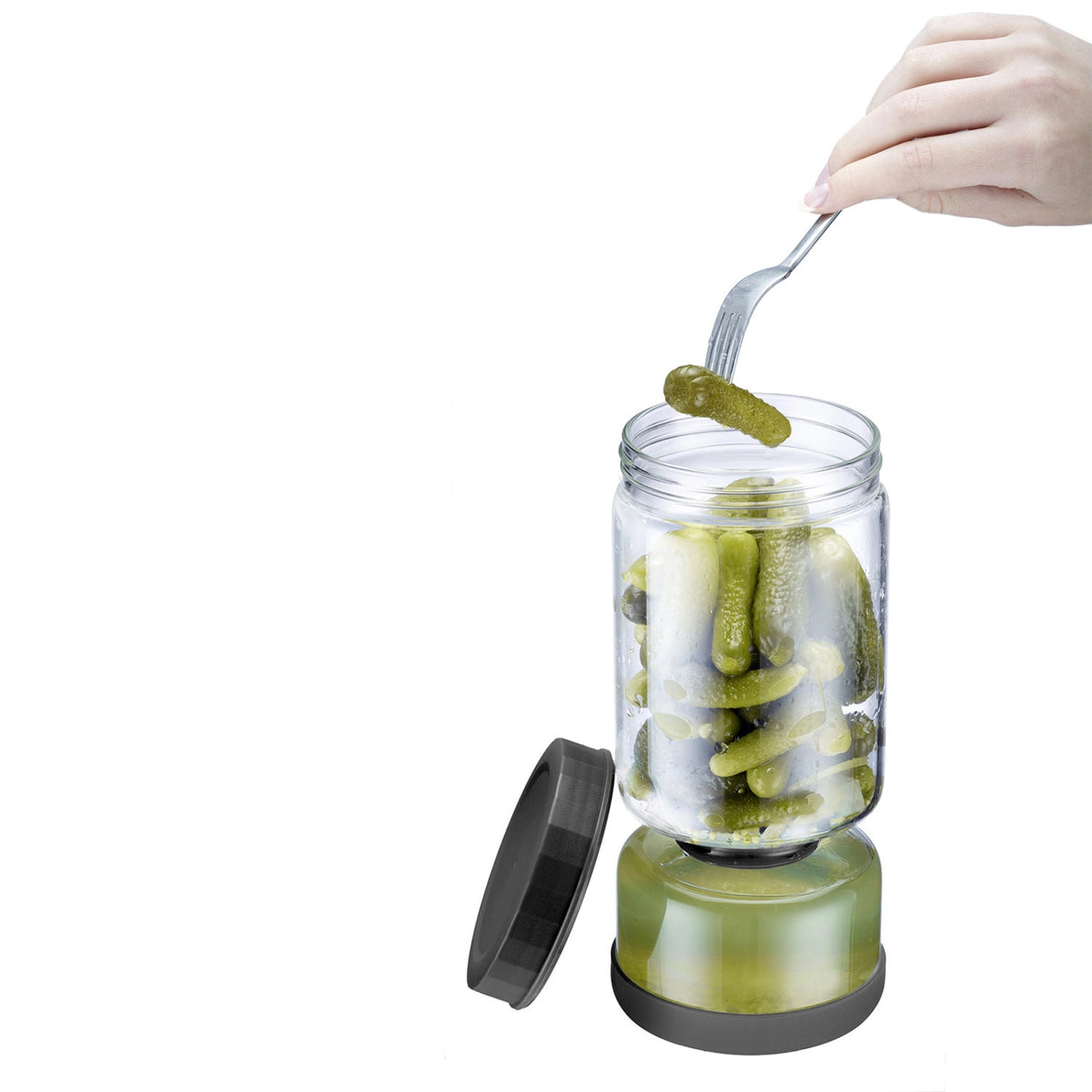 Abtropfglas 1300 ml in Transparent präsentiert im Onlineshop von KAQTU Design AG. Aufbewahrungsbehälter ist von Westmark