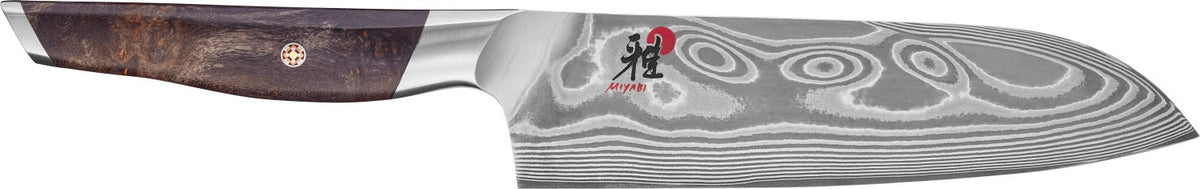 Iki Santoku 18cm in Mehrfarbig präsentiert im Onlineshop von KAQTU Design AG. Damastmesser ist von Miyabi