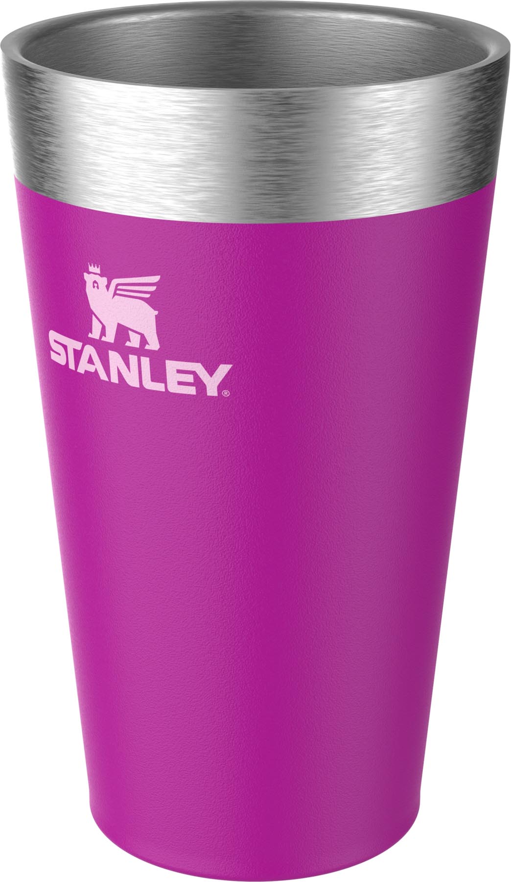 Eleganter Stacking Tumbler in Violett mit 0.47l Fassungsvermögen von Stanley, ideal für unterwegs und stilvolles Trinken.