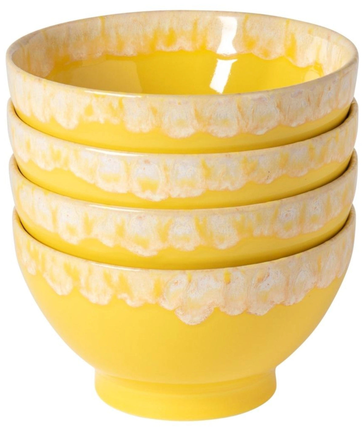 4er Set Latte Bowls Schale 550ml D14.5cm H8cm gelb in Gelb präsentiert im Onlineshop von KAQTU Design AG. Schale ist von Costa Nova