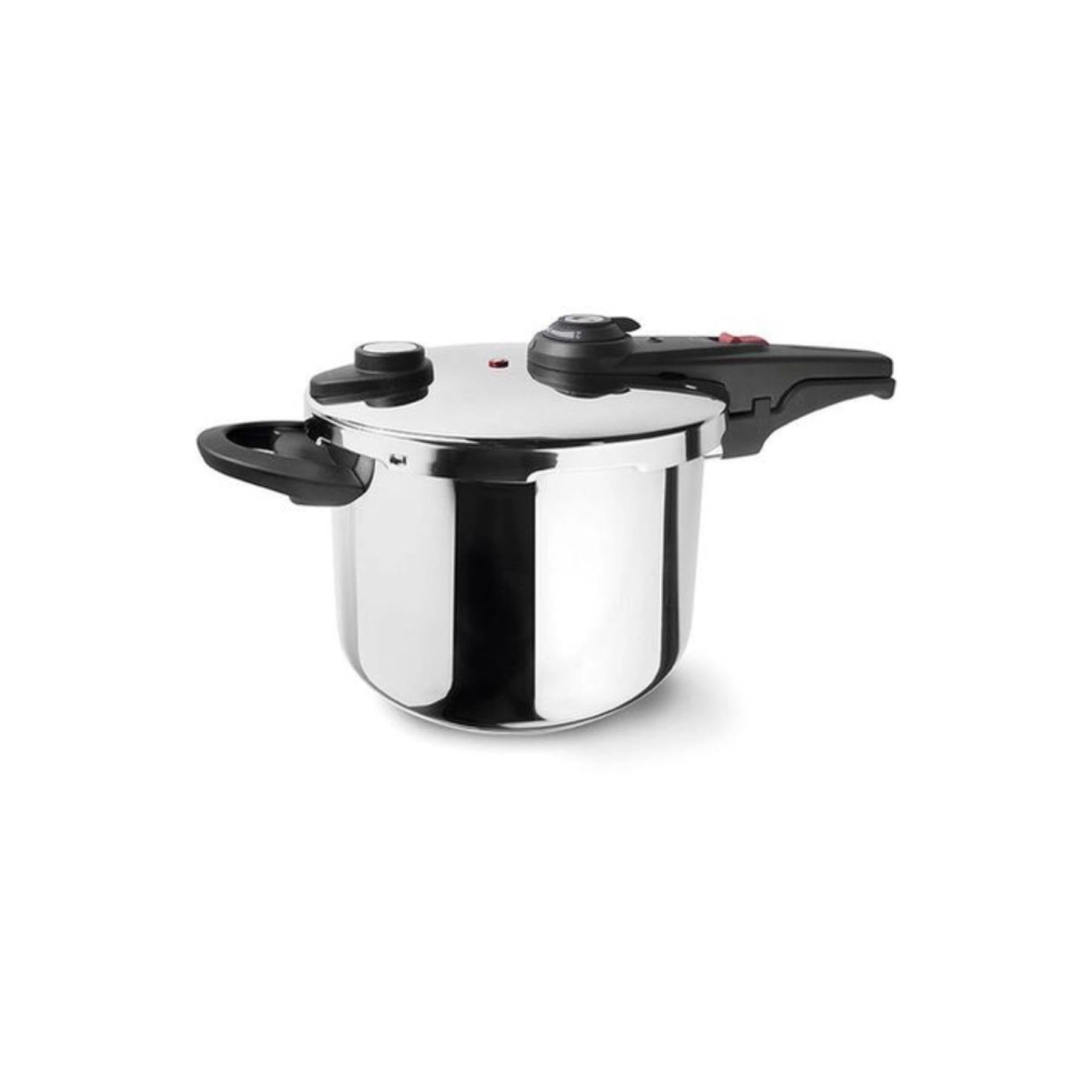 Master Schnellkochtopf 22cm 6l in Silber präsentiert im Onlineshop von KAQTU Design AG. Küchenhelfer ist von Lacor