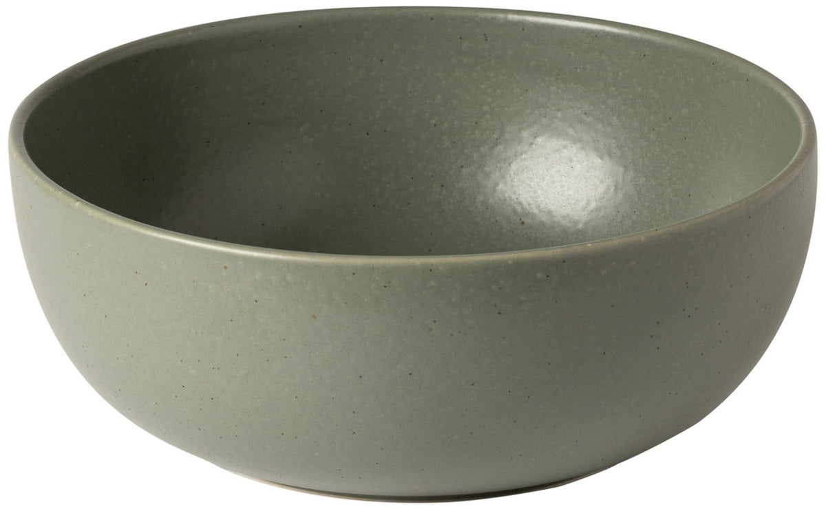Grüne Servierschüssel aus Steinzeug von Costa Nova, rund, Durchmesser 25.1cm, Höhe 10.1cm, Fassungsvermögen 3.01 Liter, Modell Pacifica.