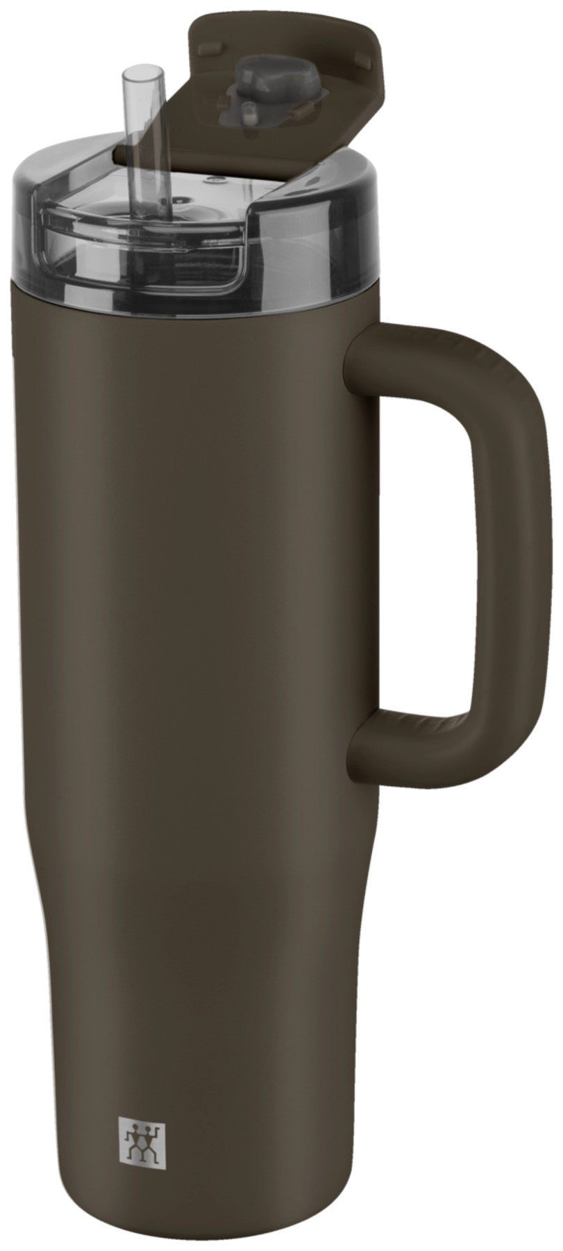 Thermo Plus Thermobecher mit Strohhalm 900ml Grey Mocca in Grau präsentiert im Onlineshop von KAQTU Design AG. Trinkflaschen ist von Zwilling