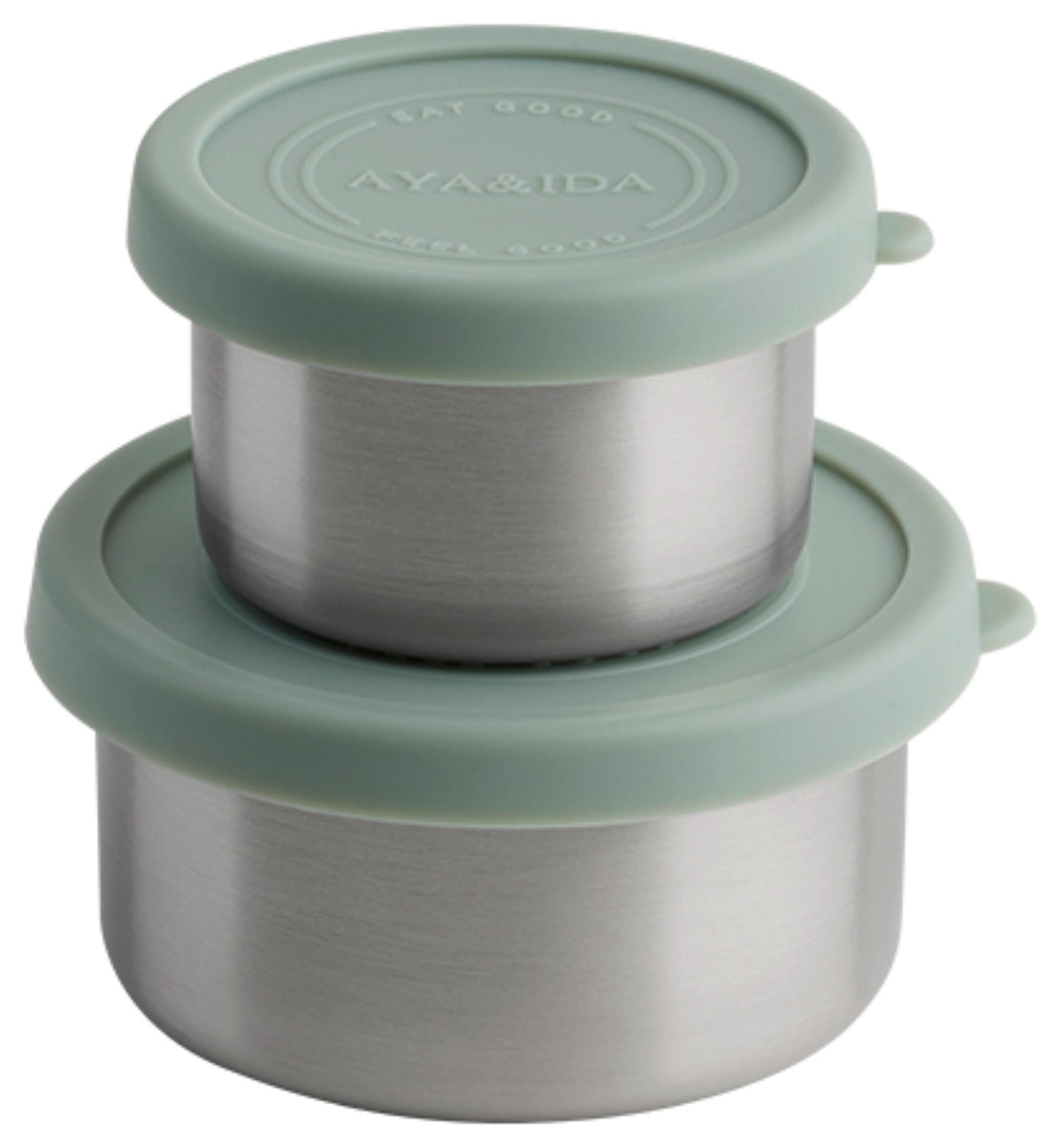 2er Set Snack Container 100ml + 200ml Mint Green in Grün präsentiert im Onlineshop von KAQTU Design AG. Snackbox ist von AYA&IDA