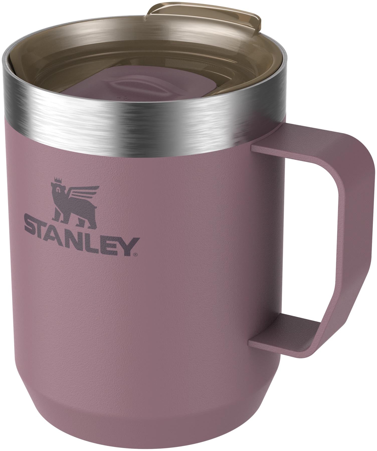 Praktischer und eleganter Everyday Camp Mug in lila Rauch, perfekt für Abenteuer und den täglichen Gebrauch. Hält Getränke lange warm oder kühl.