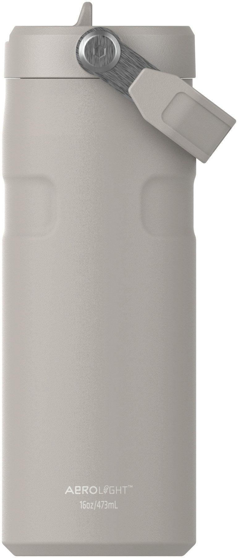 IceFlow Flip Straw Flasche 0.47l ash in Grau präsentiert im Onlineshop von KAQTU Design AG. Thermosflasche ist von Stanley