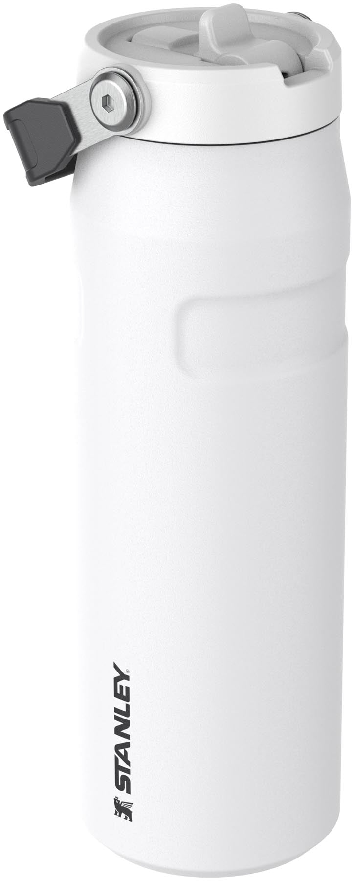 Moderne Stanley IceFlow Flip Straw Flasche in Chalk-Weiß, 0.7l, perfekt für erfrischende Getränke und aktive Abenteuer.