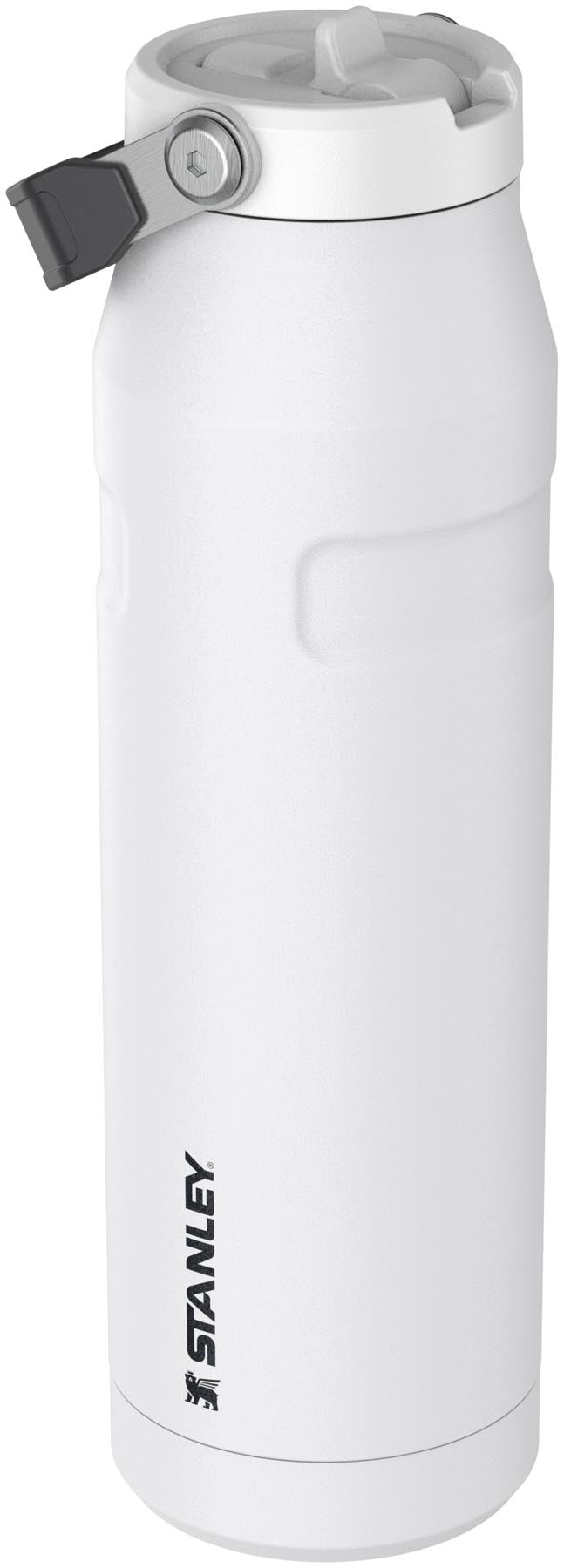 Moderne Stanley IceFlow Flip Straw Flasche in Chalk, 1.06l, perfekt für erfrischende Getränke und aktive Abenteuer.