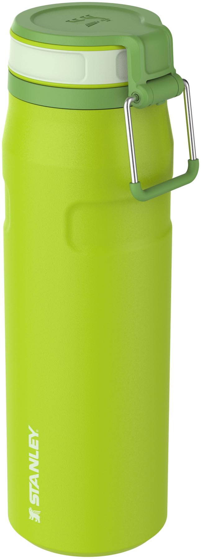 Moderne Stanley Thermosflasche in auffälligem Chartreuse, 0.7l, perfekt für kalte Getränke unterwegs. Praktisches Design für aktive Lebensstile.